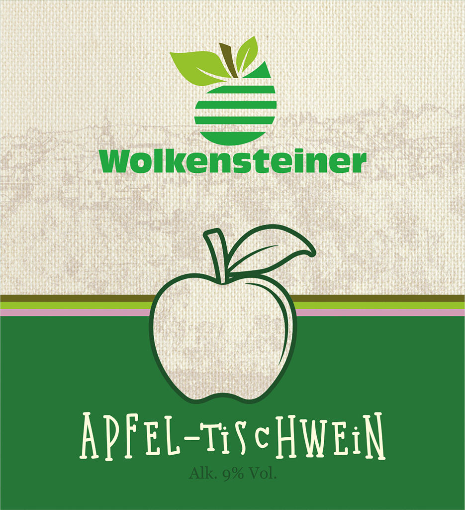 Apfel Tischwein etikett