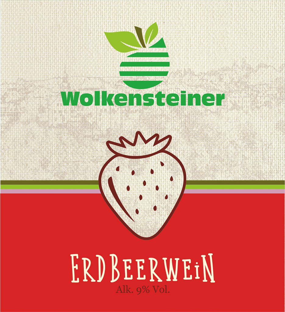 Erdbeerwein 1L etikett