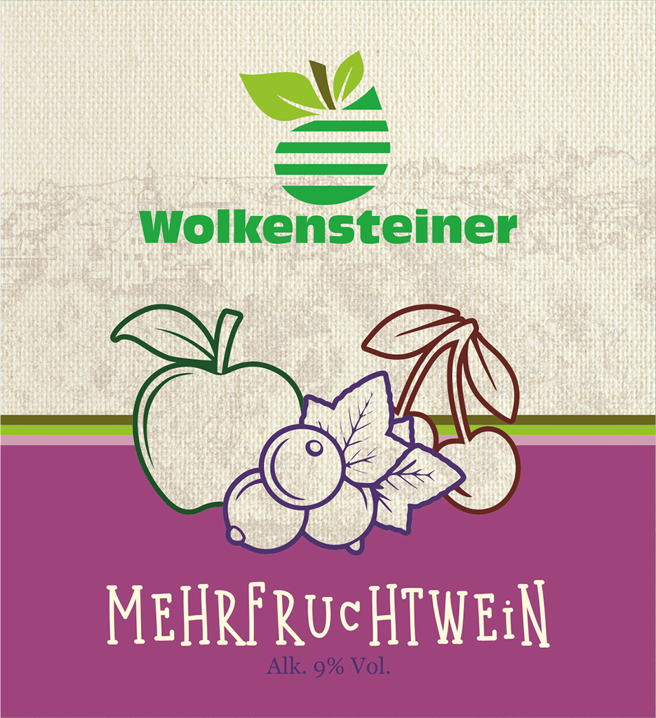 Mehrfruchtwein 1L etikett